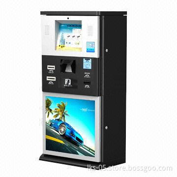 Multiple functions kiosk with cash acceptor, ID/IC card reader and printer